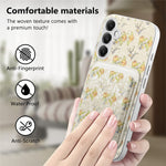 Magnetiskt skal för Samsung Galaxy A57 5G med avtagbar korthållare, blommönster, fallskyddande mobilskal