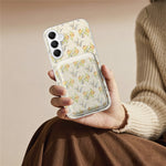 Magnetiskt skal för Samsung Galaxy A57 5G med avtagbar korthållare, blommönster, fallskyddande mobilskal