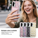 OnePlus 15R 5G Magnetiskt Skal med Avtagbar Korthållare Blommönster Anti-fall mobilskal