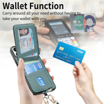 For Xiaomi Redmi Note 15 Pro+ 5G (Global) / Poco M8 Pro 5G Case Card Holder Zipper Pocket Heart Pattern Leather Phone Back Cover with Crossbody Strap