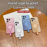 Til Honor 600 Smart 5G / X7e Plus 5G Magnetisk Etui Håndrem Ring Kickstand Metallisk Finish TPU Telefoncover
