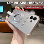 Magnetisk cover til Samsung Galaxy A08 4G / A08 5G / A07 4G / A07s 4G / A07 5G med håndledsremring, støtte, metallisk finish og TPU-mobilcover