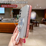 Samsung Galaxy A57 5G Magnetiskt Skal Handrem Ring Stöd Metallisk Finish TPU mobilskal