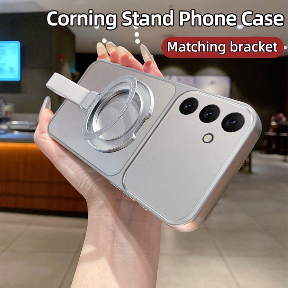 Samsung Galaxy A57 5G Magnetiskt Skal Handrem Ring Stöd Metallisk Finish TPU mobilskal