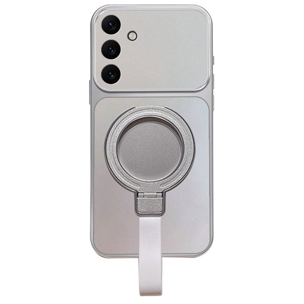 For Samsung Galaxy S26+ Magnetic Case Hand Strap Ring Kickstand Metallic Finish TPU Phone Cover