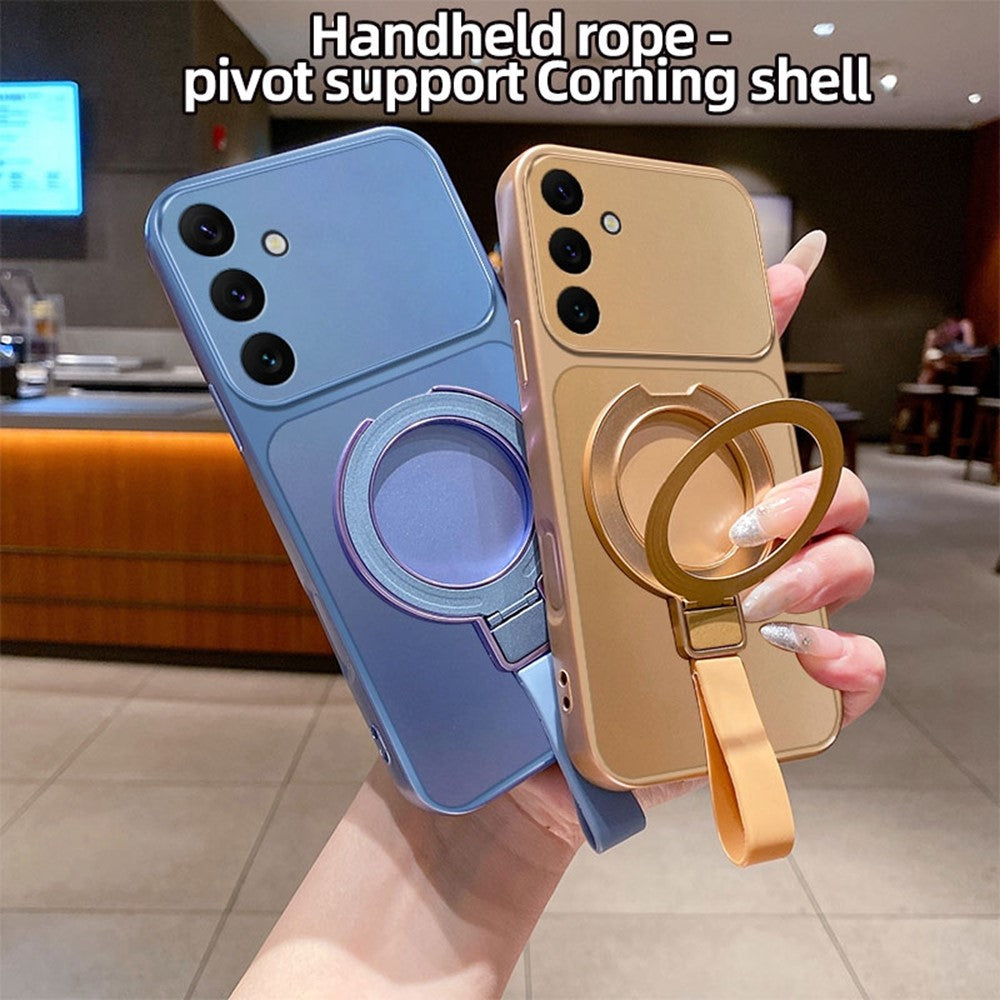 Magnetiskt skal för Samsung Galaxy S26 FE Handremsring Stöd Metallisk finish TPU Mobilskal
