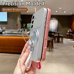 Samsung Galaxy A27 5G Magnetiskt Skal Handrem Ring Stöd Metallisk Finish TPU mobilskal