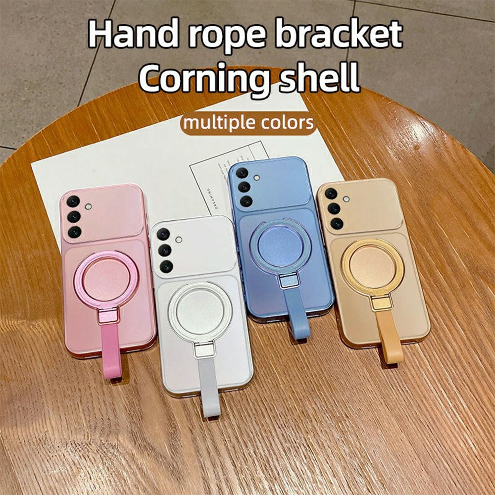 Samsung Galaxy A27 5G Magnetiskt Skal Handrem Ring Stöd Metallisk Finish TPU mobilskal
