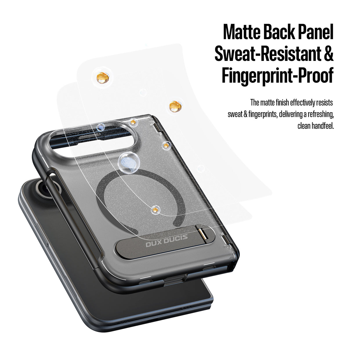 DUX DUCIS for iPhone Fold Kind Series Magnetic Case Kickstand TPU+PC Matte Phone Cover