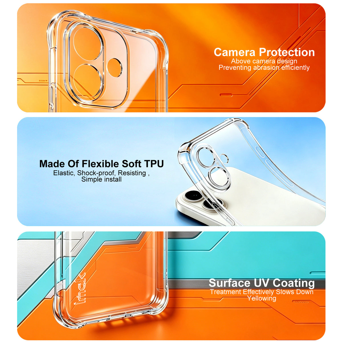 IMAK for Xiaomi Redmi Note 17 Pro 5G Case TPU Phone Cover Airbag Shockproof Protection