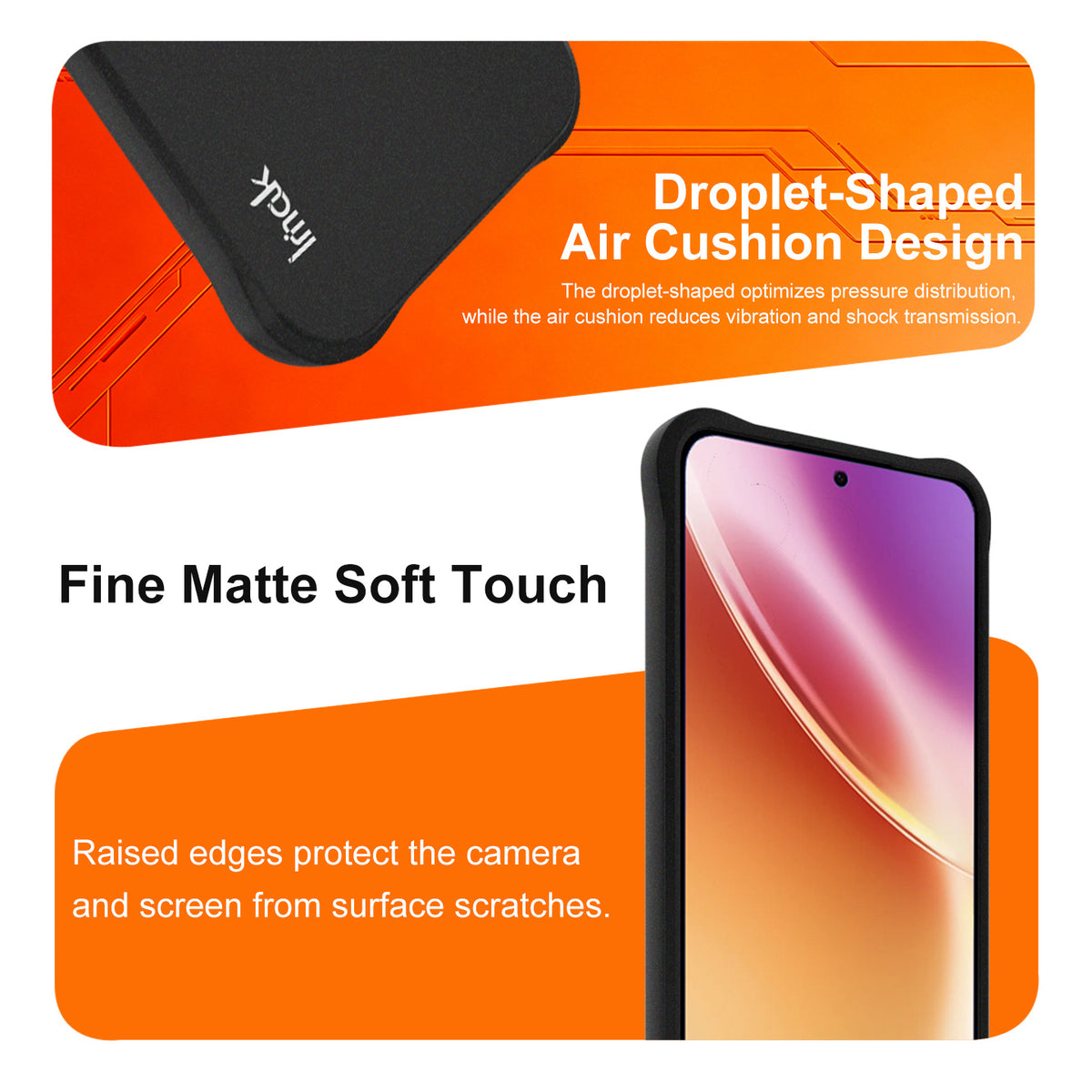 IMAK för Samsung Galaxy S26 FE-skal TPU-mobilskydd Airbag Stötsäkert Skydd