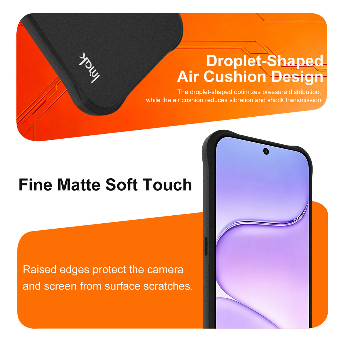 IMAK til Honor X7e Plus 4G / Honor X7e Plus 5G / Honor 600 Smart 5G Cover TPU Telefoncover Airbag Stødabsorberende Beskyttelse