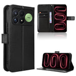 For Xiaomi Redmi K100 Pro 5G (China) / Xiaomi Poco F9 Pro 5G Leather Wallet Case with Strap Diamond Texture Phone Cover