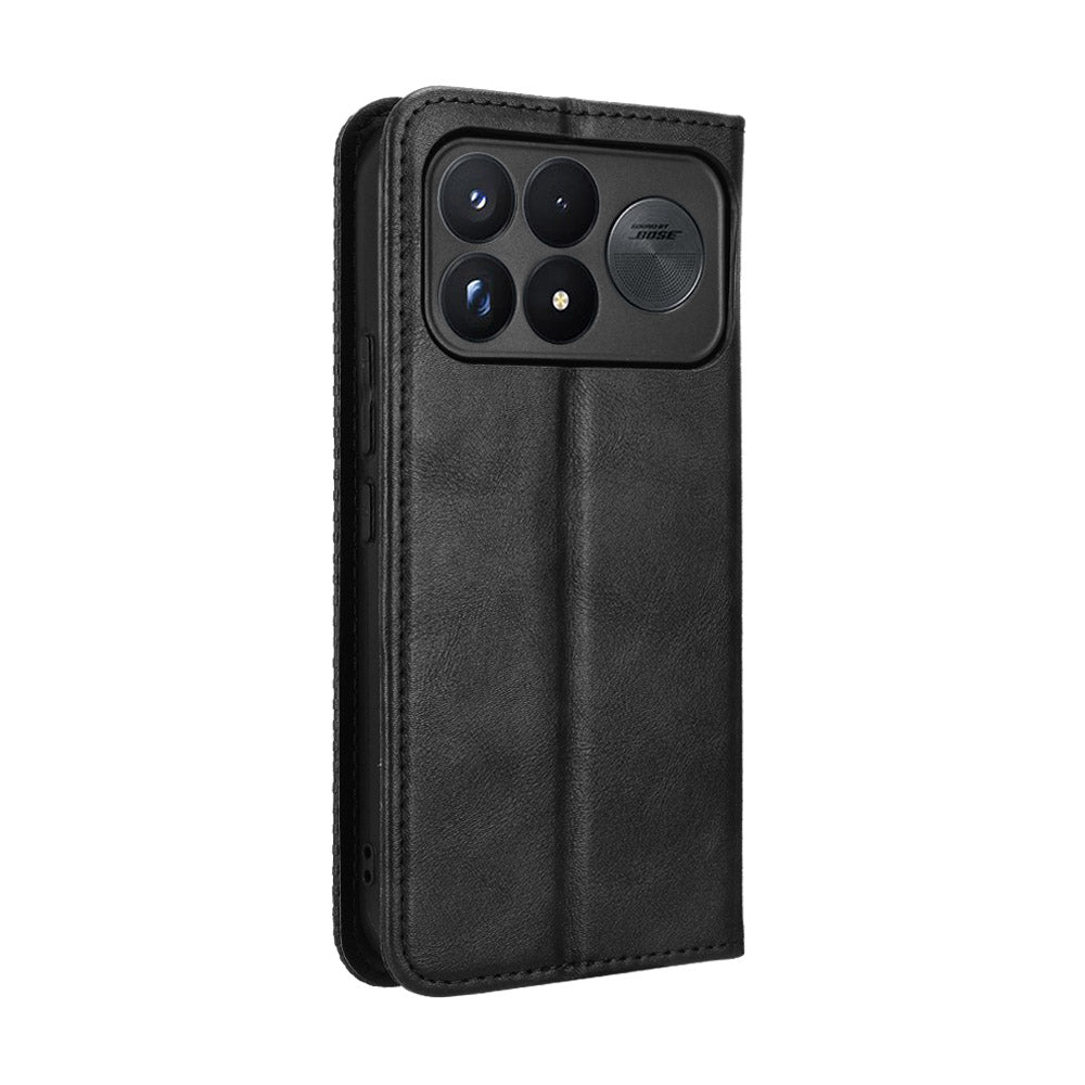 Xiaomi Redmi K100 Pro Max 5G (Kina) / Xiaomi Poco F9 Ultra 5G Läderfodral Plånboksfodral Retro Textur mobilskal