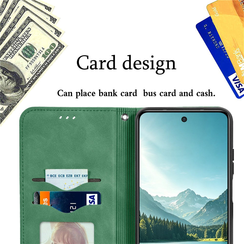 Läderfodral för Xiaomi Redmi Note 17 4G (Global) / Note 17 (Indien / Kina) 5G / Note 17 5G (Global), korthållare, magnetiskt mobilfodral med härdat glas