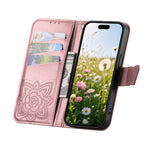 Wallet Case for Xiaomi Redmi Note 17 4G (Global) / Note 17 (India / China) 5G / Note 17 5G (Global) , Butterfly Pattern PU Leather Phone Cover with Tempered Glass Screen Protector