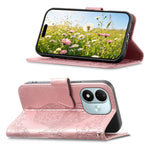 Wallet Case for Xiaomi Redmi Note 17 4G (Global) / Note 17 (India / China) 5G / Note 17 5G (Global) , Butterfly Pattern PU Leather Phone Cover with Tempered Glass Screen Protector