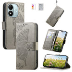 Wallet Case for Xiaomi Redmi Note 17 4G (Global) / Note 17 (India / China) 5G / Note 17 5G (Global) , Butterfly Pattern PU Leather Phone Cover with Tempered Glass Screen Protector
