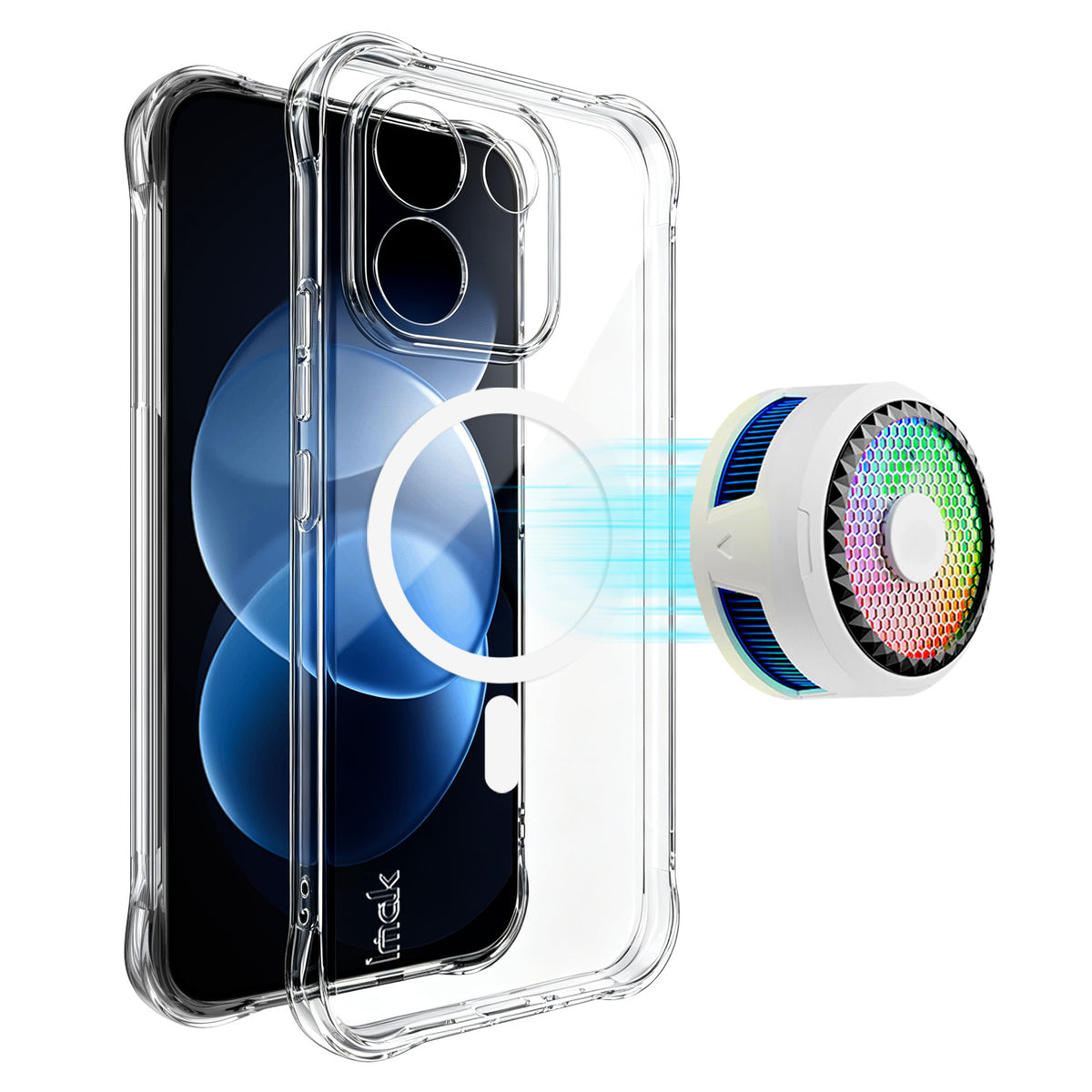 IMAK for Xiaomi Redmi Note 17 Pro Max 5G Magnetic Case Airbag Shockproof Protection TPU Phone Cover