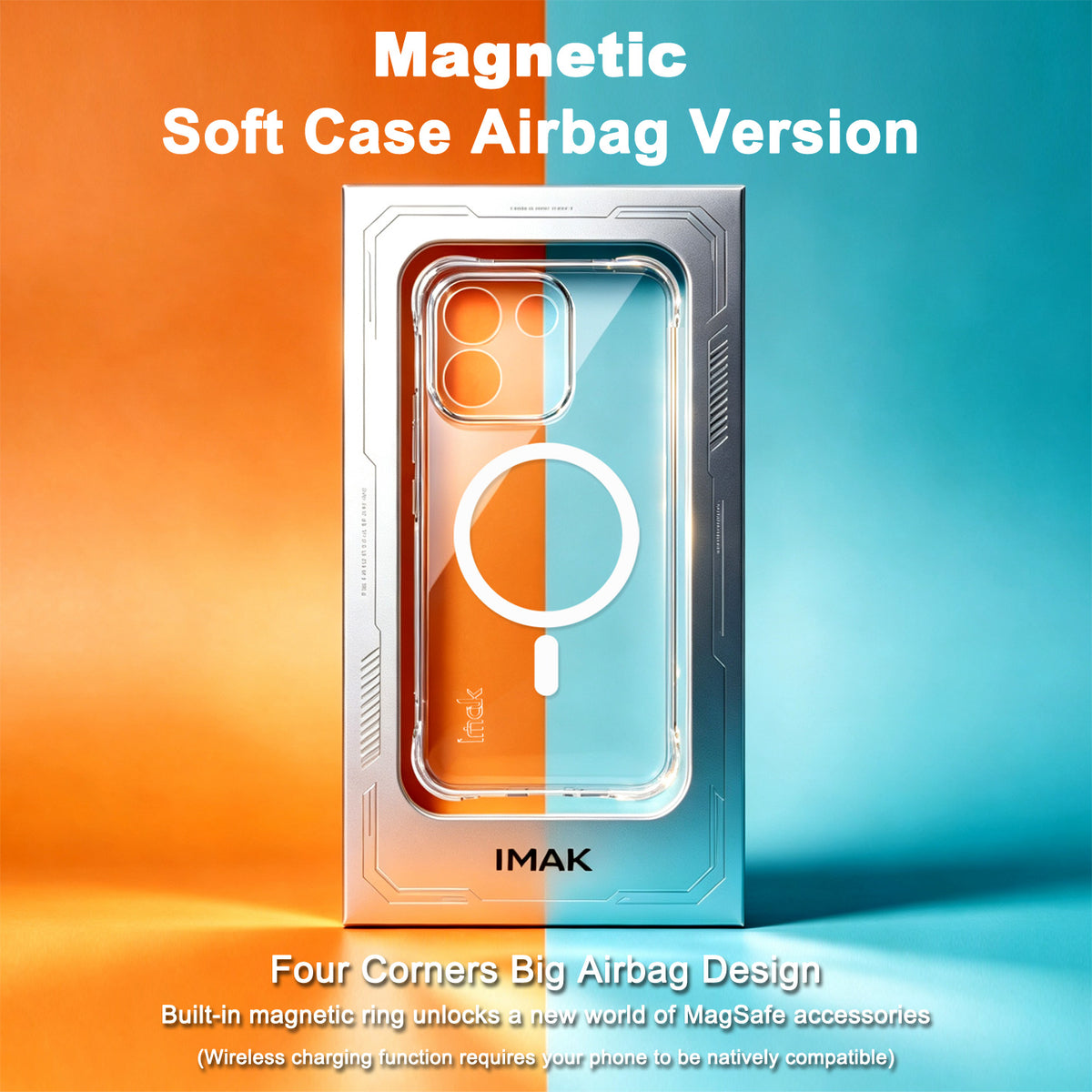 IMAK for Xiaomi Redmi Note 17 Pro Max 5G Magnetic Case Airbag Shockproof Protection TPU Phone Cover