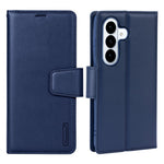 HANMAN Mila-serien til Samsung Galaxy A16 5G / A16 4G, tegnebogsetui med stativ, inderetui med sammenklappeligt cover, kortholder, TPU- og PU-lædermobilcover