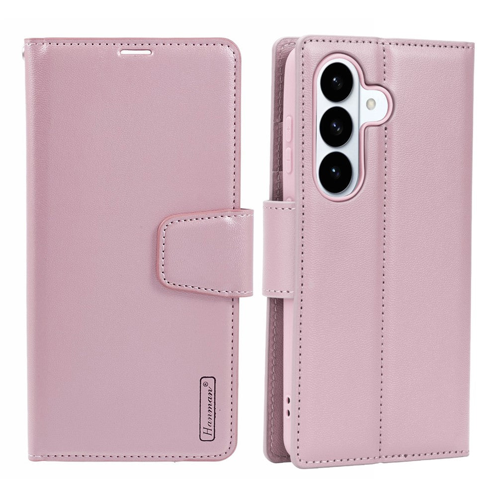 HANMAN Mila-serien för Samsung Galaxy A56 5G / A36 5G plånboksfodral med stativ innerfodral vikbart korthållare TPU PU-läder mobilfodral