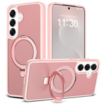 Phone Case for Samsung Galaxy S25+ / S24+ Magnetic Kickstand PC + TPU Matte Finish Shockproof Protective Cover