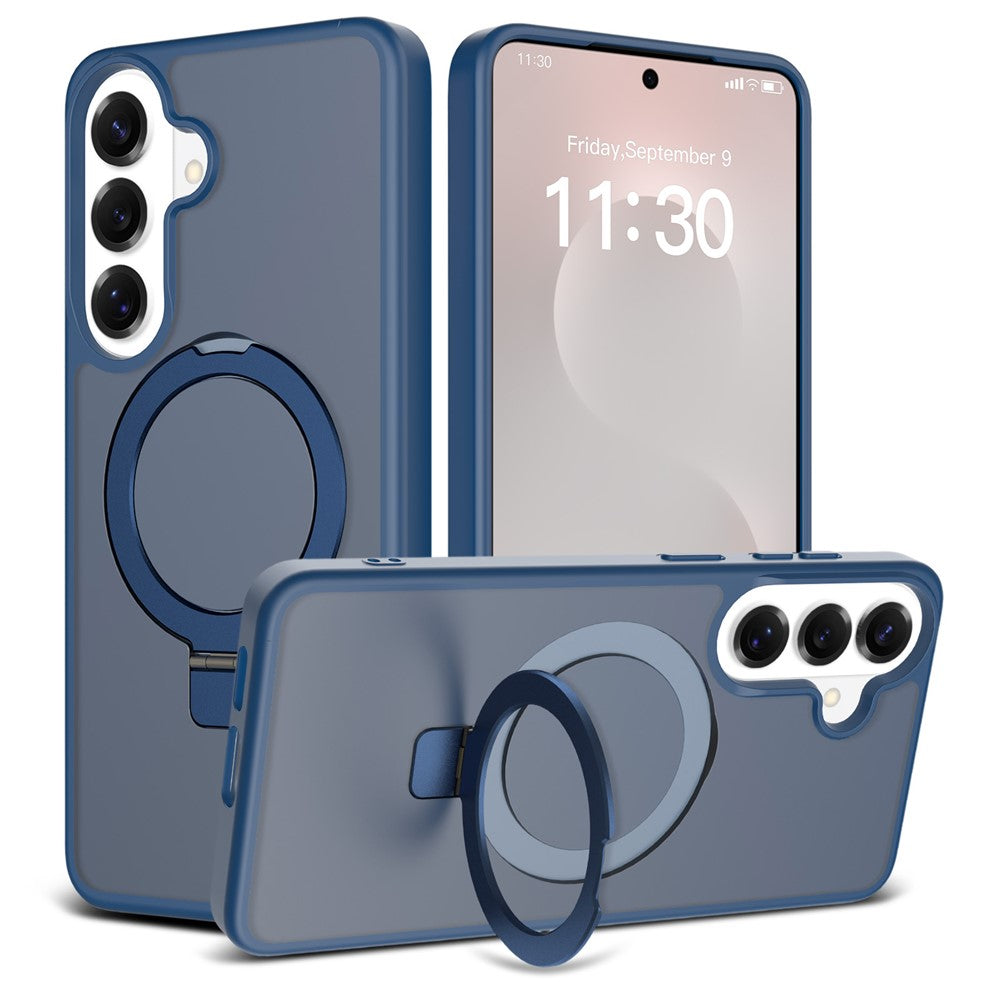 Phone Case for Samsung Galaxy S25+ / S24+ Magnetic Kickstand PC + TPU Matte Finish Shockproof Protective Cover