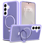 Phone Case for Samsung Galaxy S25+ / S24+ Magnetic Kickstand PC + TPU Matte Finish Shockproof Protective Cover