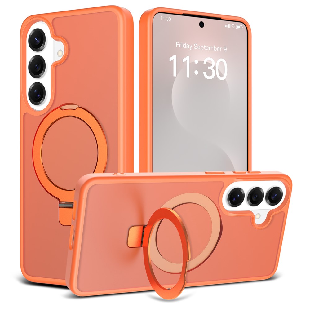 Phone Case for Samsung Galaxy S25+ / S24+ Magnetic Kickstand PC + TPU Matte Finish Shockproof Protective Cover