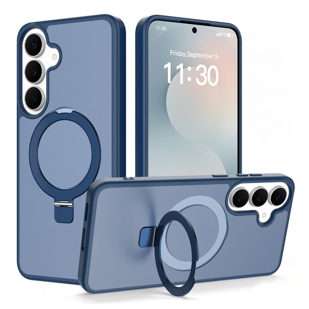 For Samsung Galaxy S26 FE / S25 FE Case Magnetic Kickstand PC + TPU Matte Finish Shockproof Phone Protective Cover