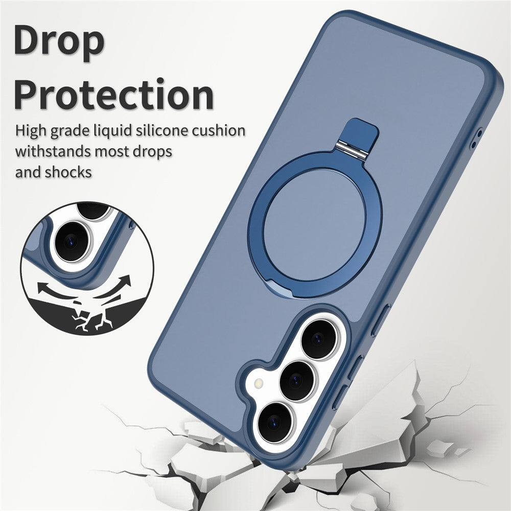 For Samsung Galaxy S26 FE / S25 FE Case Magnetic Kickstand PC + TPU Matte Finish Shockproof Phone Protective Cover