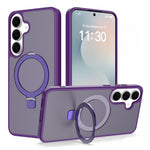 For Samsung Galaxy S26 FE / S25 FE Case Magnetic Kickstand PC + TPU Matte Finish Shockproof Phone Protective Cover