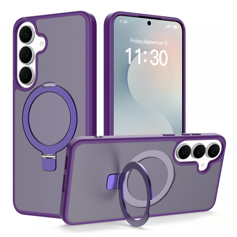 Samsung Galaxy S26 FE / S25 FE Skal Magnetiskt Stöd PC + TPU Matt Finish Stötsäkert mobilskydd