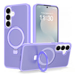 For Samsung Galaxy S26 FE / S25 FE Case Magnetic Kickstand PC + TPU Matte Finish Shockproof Phone Protective Cover