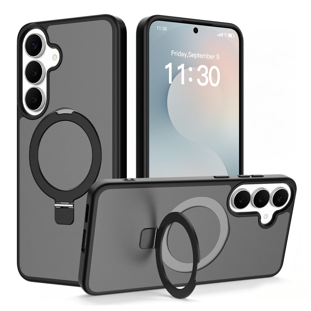 For Samsung Galaxy S26 FE / S25 FE Case Magnetic Kickstand PC + TPU Matte Finish Shockproof Phone Protective Cover