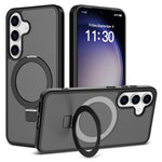 For Samsung Galaxy S25 / S24 Case Magnetic Kickstand PC + TPU Matte Finish Shockproof Phone Protective Cover