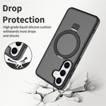 For Samsung Galaxy S25 / S24 Case Magnetic Kickstand PC + TPU Matte Finish Shockproof Phone Protective Cover
