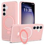 For Samsung Galaxy S25 / S24 Case Magnetic Kickstand PC + TPU Matte Finish Shockproof Phone Protective Cover
