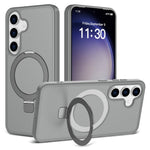 For Samsung Galaxy S25 / S24 Case Magnetic Kickstand PC + TPU Matte Finish Shockproof Phone Protective Cover