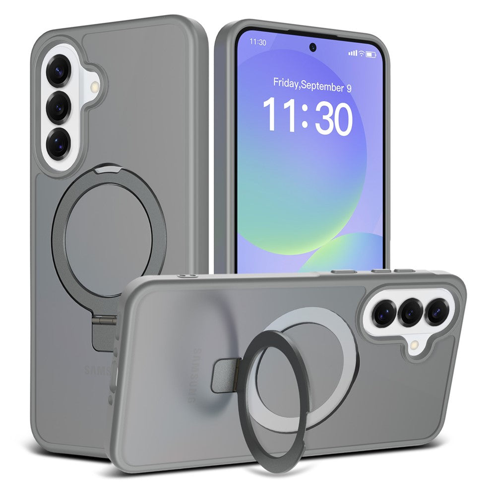 mobilskal för Samsung Galaxy A27 5G / A37 5G / A36 5G / A56 5G, Magnetiskt stativ PC + TPU Matt finish Stötsäkert skyddsskal