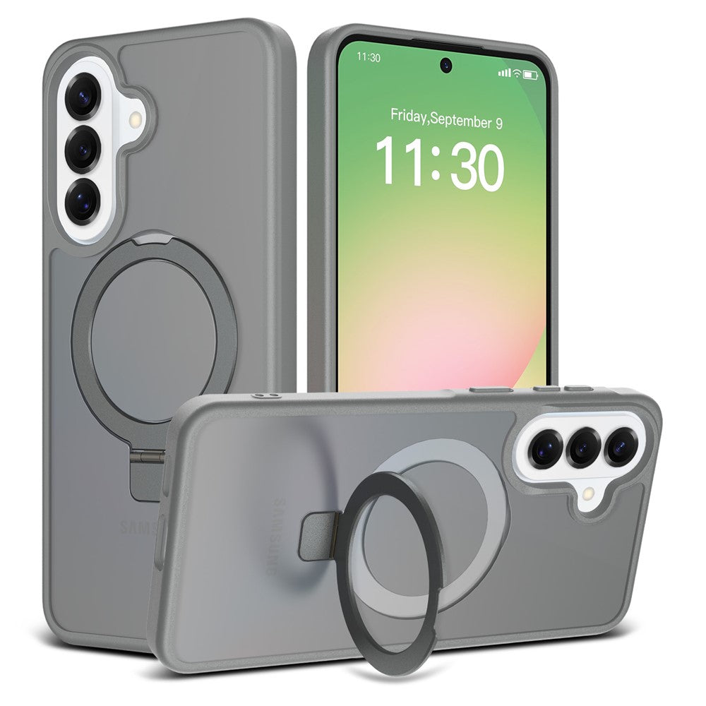 Samsung Galaxy A57 5G Skal Magnetiskt Stöd PC + TPU Matt Finish Stötsäkert mobilskydd