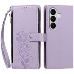For Samsung Galaxy M47 5G / Galaxy A27 5G Case Rose Pattern Imprinted Wallet Stand PU Leather Phone Cover with Wrist Strap