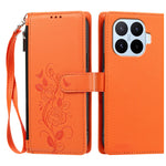 For Xiaomi 17T Case Rose Pattern Imprinted Wallet Stand PU Leather Phone Cover with Wrist Strap