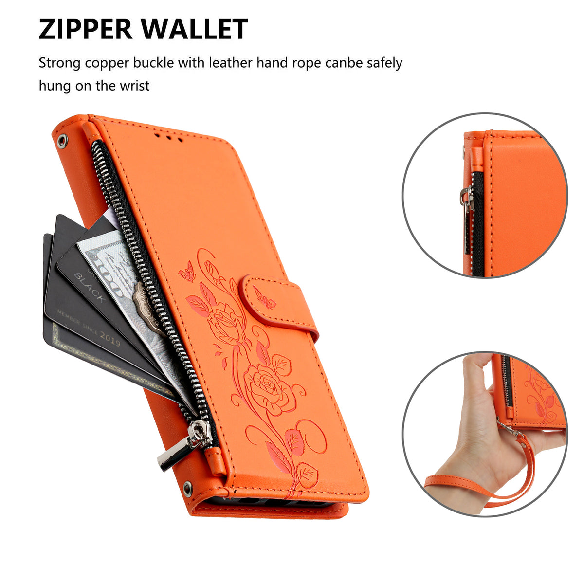 For Xiaomi 17T Case Rose Pattern Imprinted Wallet Stand PU Leather Phone Cover with Wrist Strap
