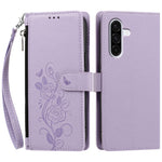 Til Samsung Galaxy A36 5G / Galaxy A56 5G / Galaxy M56 5G / Galaxy A37 5G Etui med Rosamønster Præget Pungstativ PU-læder Telefoncover med Håndrem