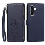 Til Samsung Galaxy A36 5G / Galaxy A56 5G / Galaxy M56 5G / Galaxy A37 5G Etui med Rosamønster Præget Pungstativ PU-læder Telefoncover med Håndrem