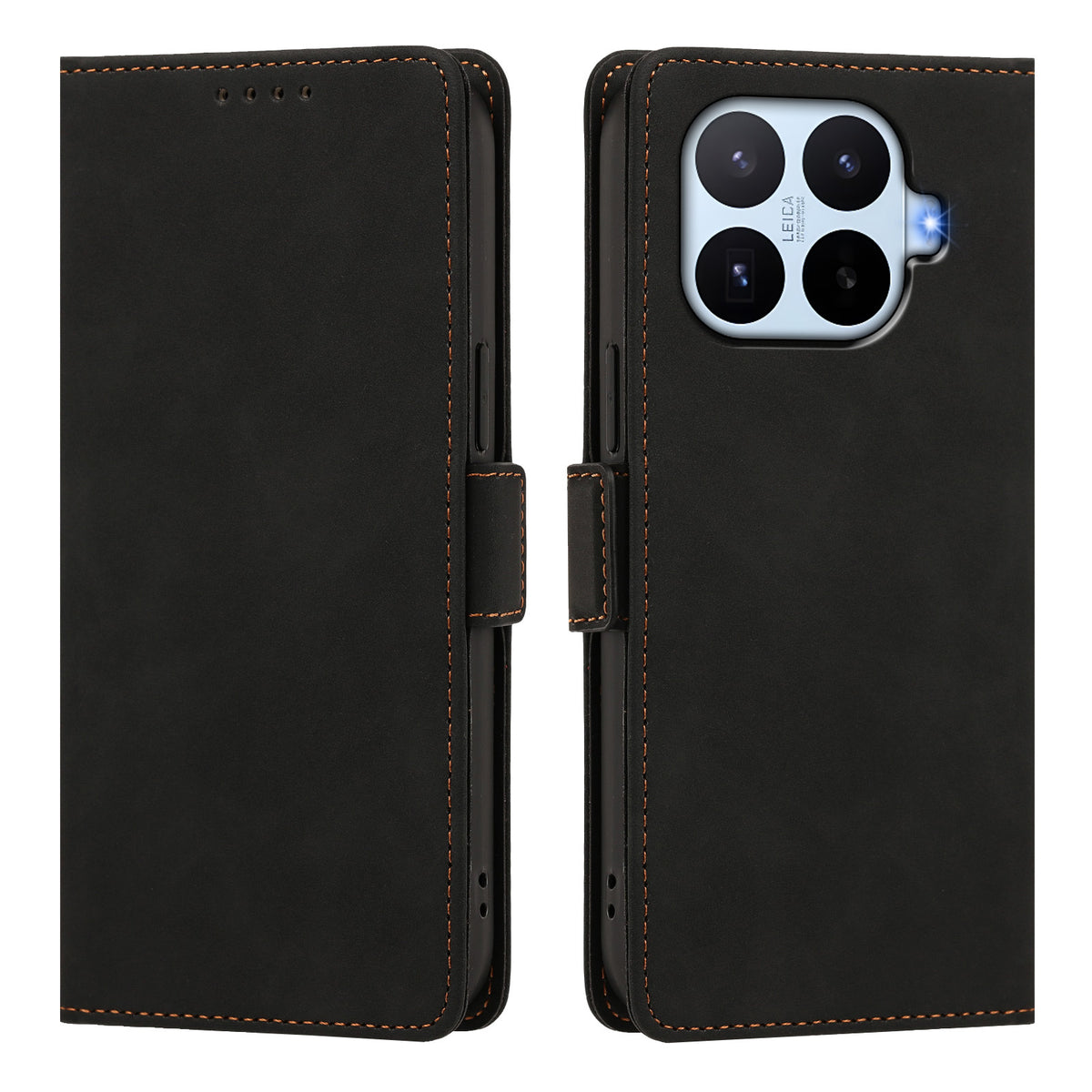 For Xiaomi 17T Case Skin-touch PU Leather Flip Wallet Phone Cover with Wrist Strap