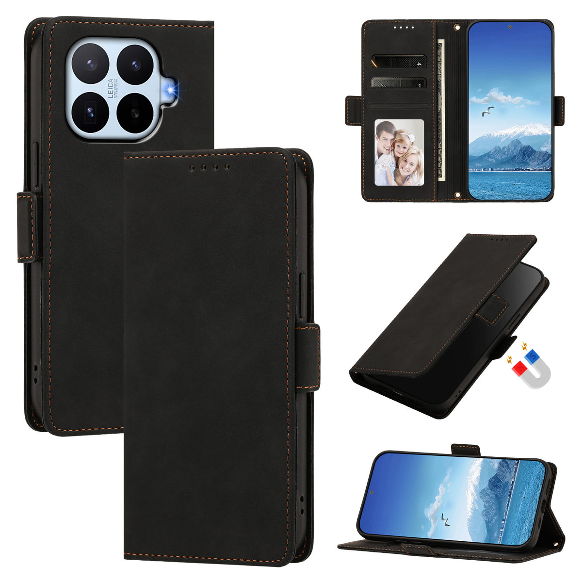 For Xiaomi 17T Case Skin-touch PU Leather Flip Wallet Phone Cover with Wrist Strap