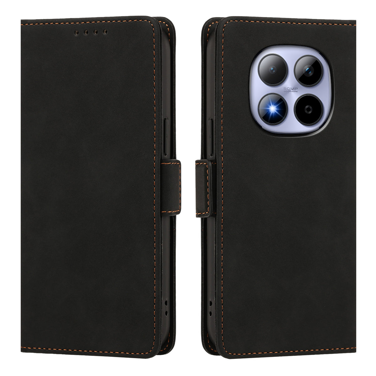 For Xiaomi Redmi Note 15 Pro 5G (Global) Case Skin-touch PU Leather Flip Wallet Phone Cover with Wrist Strap